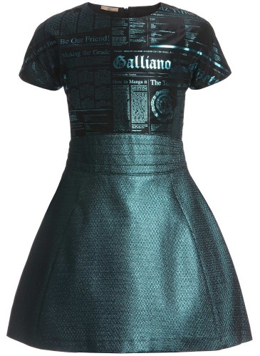 Turquoise Metallic Gazette Dress