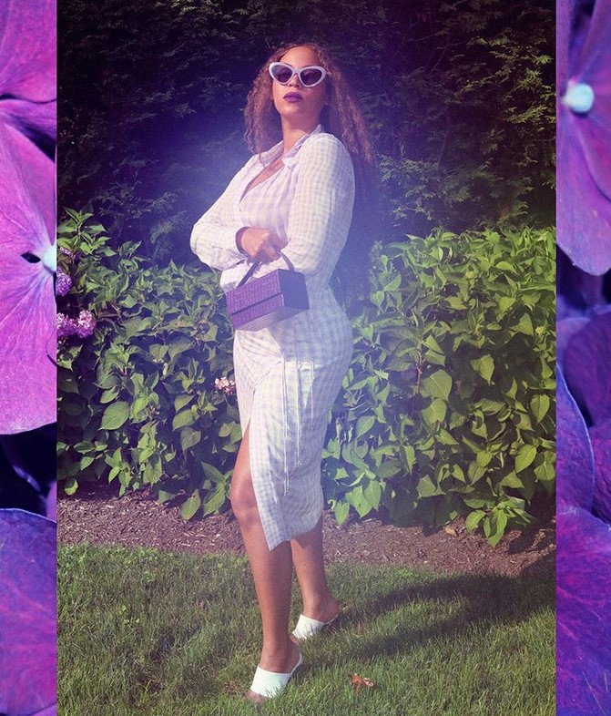 Beyonce Fans Convinced She’s Expecting Baby #4 After Singer Posts Pic In Gingham Wrap Dress